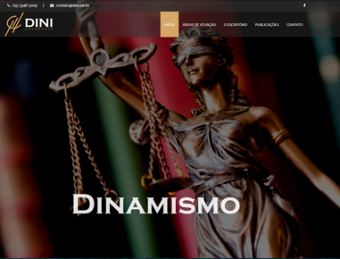 Website da DINI Advogados Associados, feito em php 7.1 e banco de dados, com painel de controle de informações e sistema de geração de relatórios em PDF, ja em Padrão internacional 